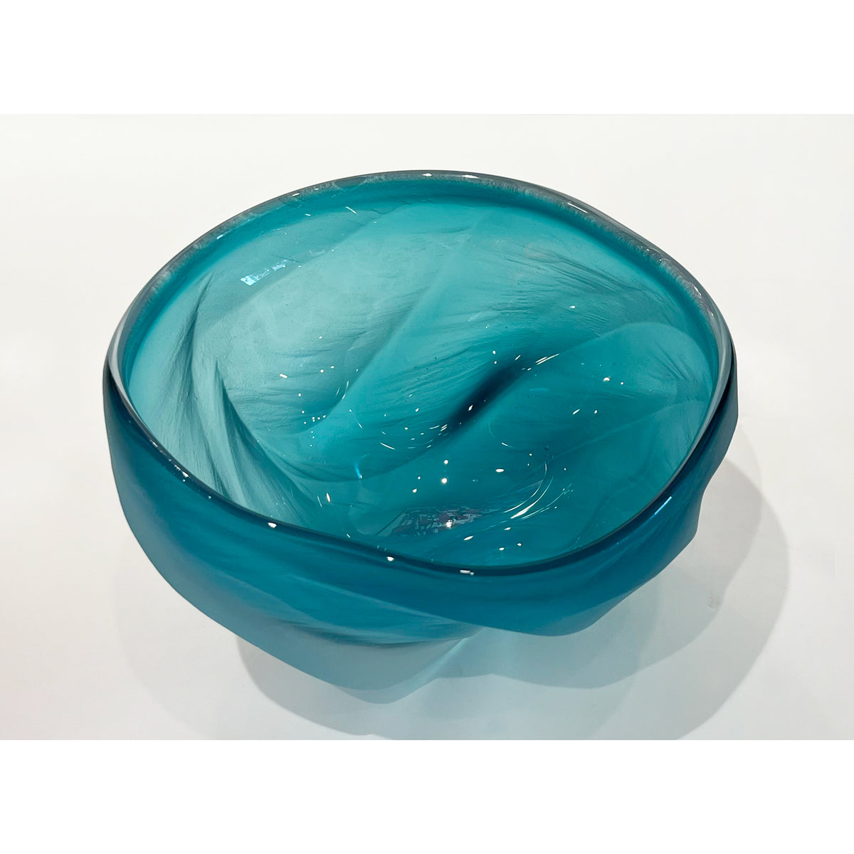 Brad Copping - Turquoise Undula Bowl, 4" x 7" x 6"