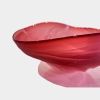 Gold Ruby Undula Bowl - Petroff Gallery - Glass Art