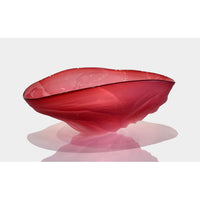 Gold Ruby Undula Bowl - Petroff Gallery - Glass Art