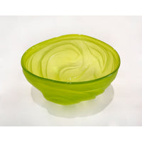 Chartreuse Undula Bowl - Petroff Gallery - Glass Art