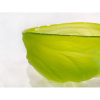 Chartreuse Undula Bowl - Petroff Gallery - Glass Art