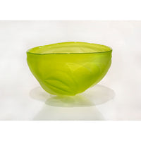 Chartreuse Undula Bowl - Petroff Gallery - Glass Art