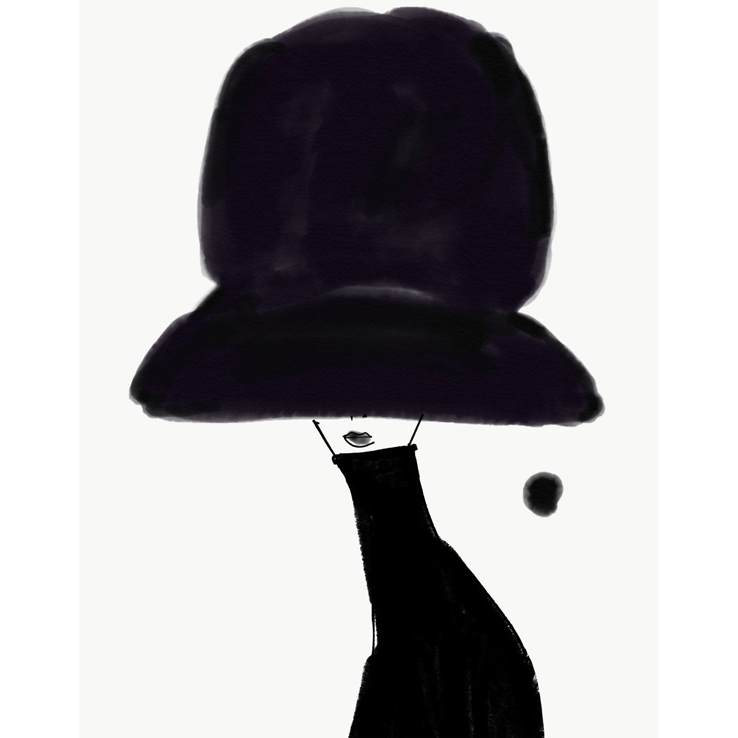 Chapeau Noir 22" x 18" - Petroff Gallery - Painting
