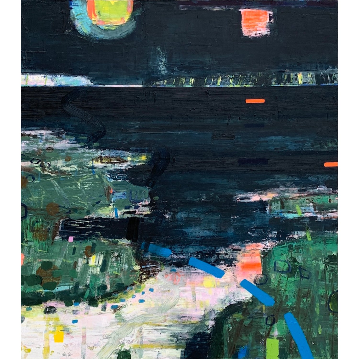 Côte-Nord 37 (Blue Moon by St.Augustine) 54" x 48" - Petroff Gallery -  - Ewa Stryjnik - Côte 37, 54" x 48"