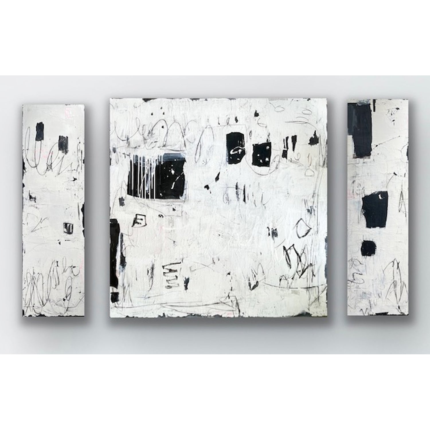 Dreaming To Fly Again 60" x 96" triptych - Petroff Gallery -  - Miriam Traher - Dreaming To Fly Again, 60" x 96" triptych