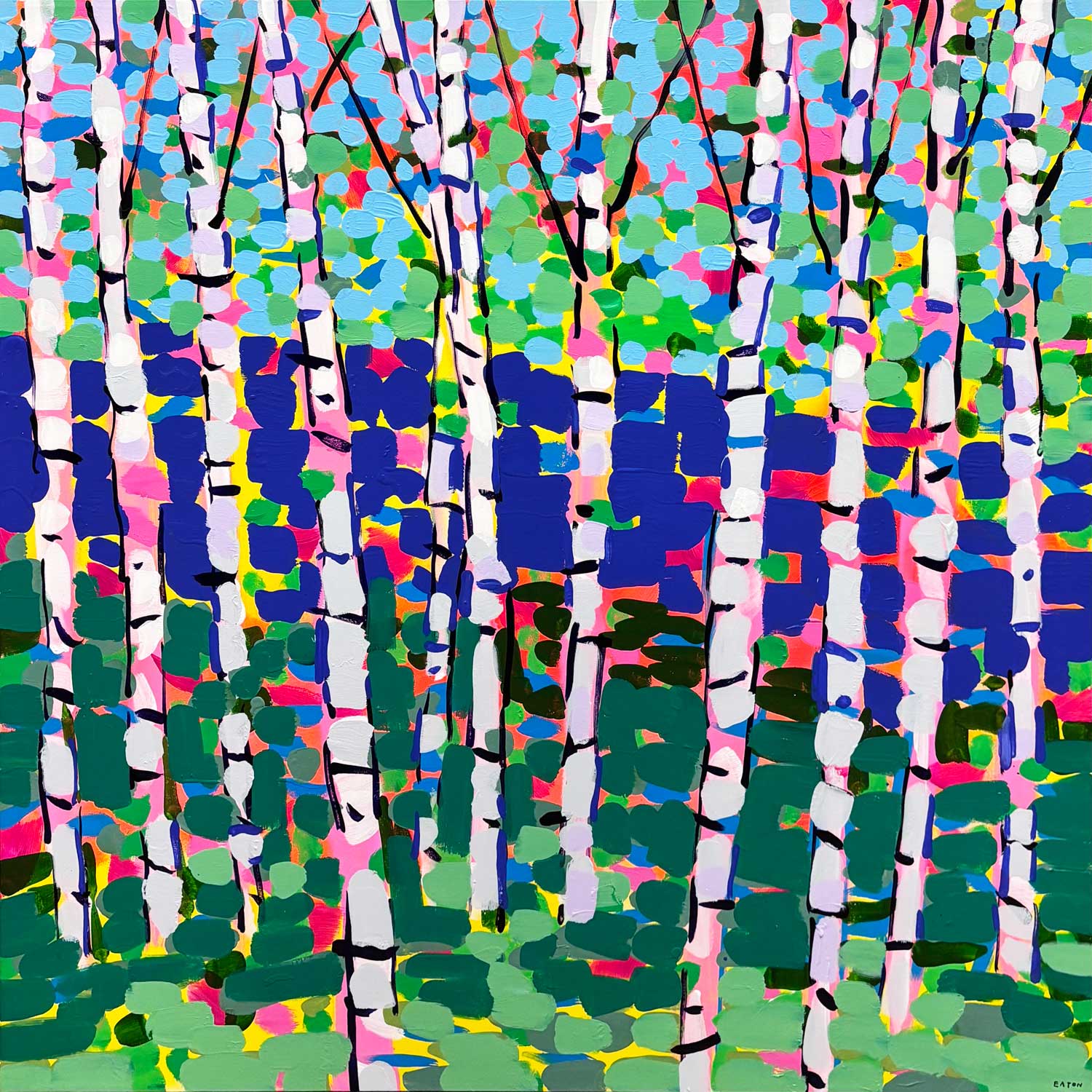 Eastern Birch 40" x 40" Petroff Gallery