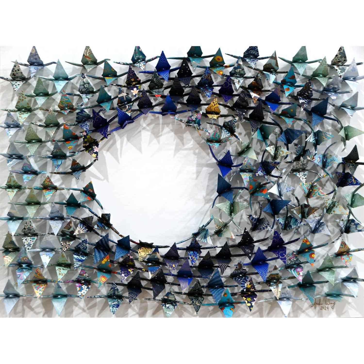 Flow Pattern 18" x 24" - Petroff Gallery - Mixed Media Art