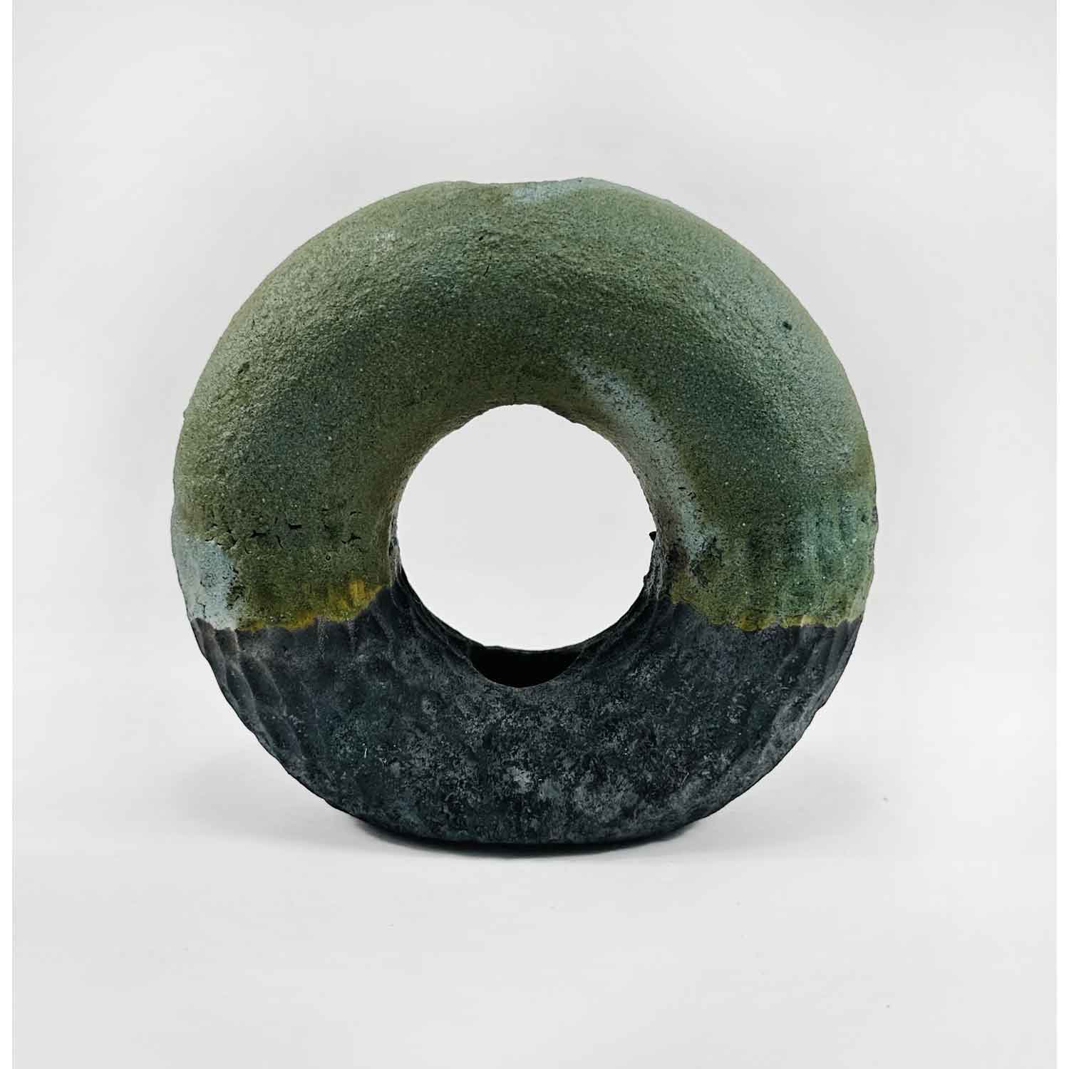 Donut Raku Vase - Petroff Gallery - Ceramic Art