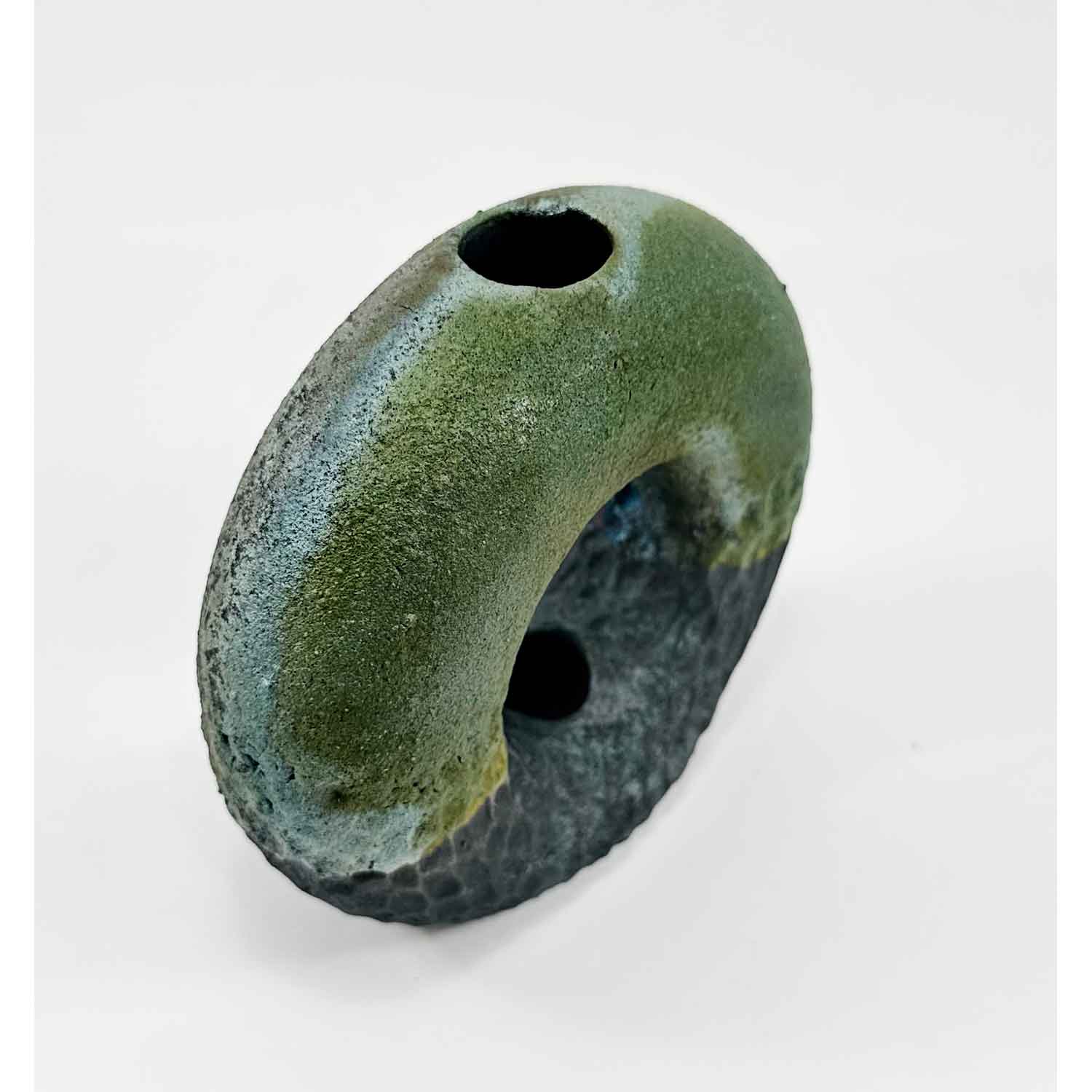 Donut Raku Vase - Petroff Gallery - Ceramic Art