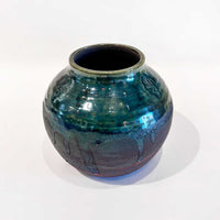 Round Raku Vase - Petroff Gallery - Ceramic Art