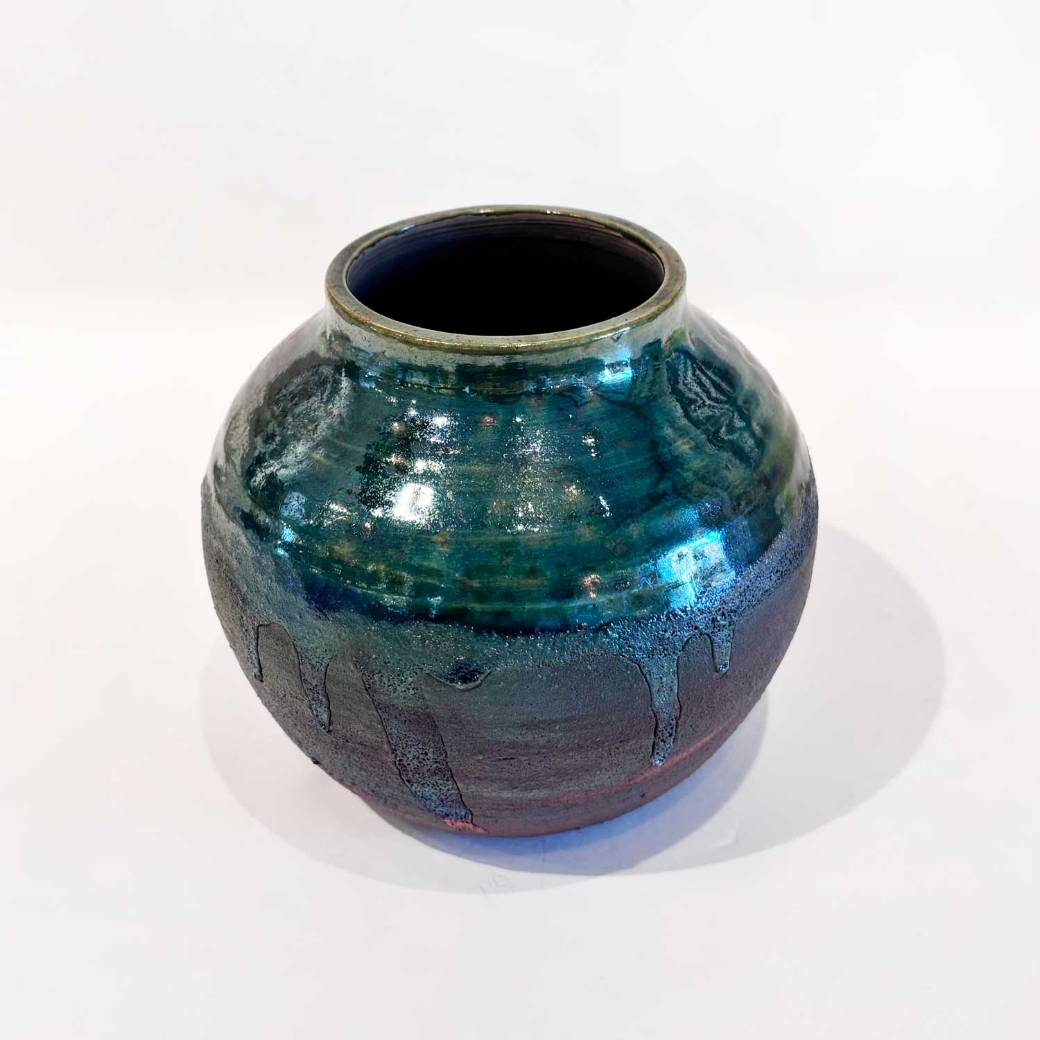 Round Raku Vase - Petroff Gallery - Ceramic Art