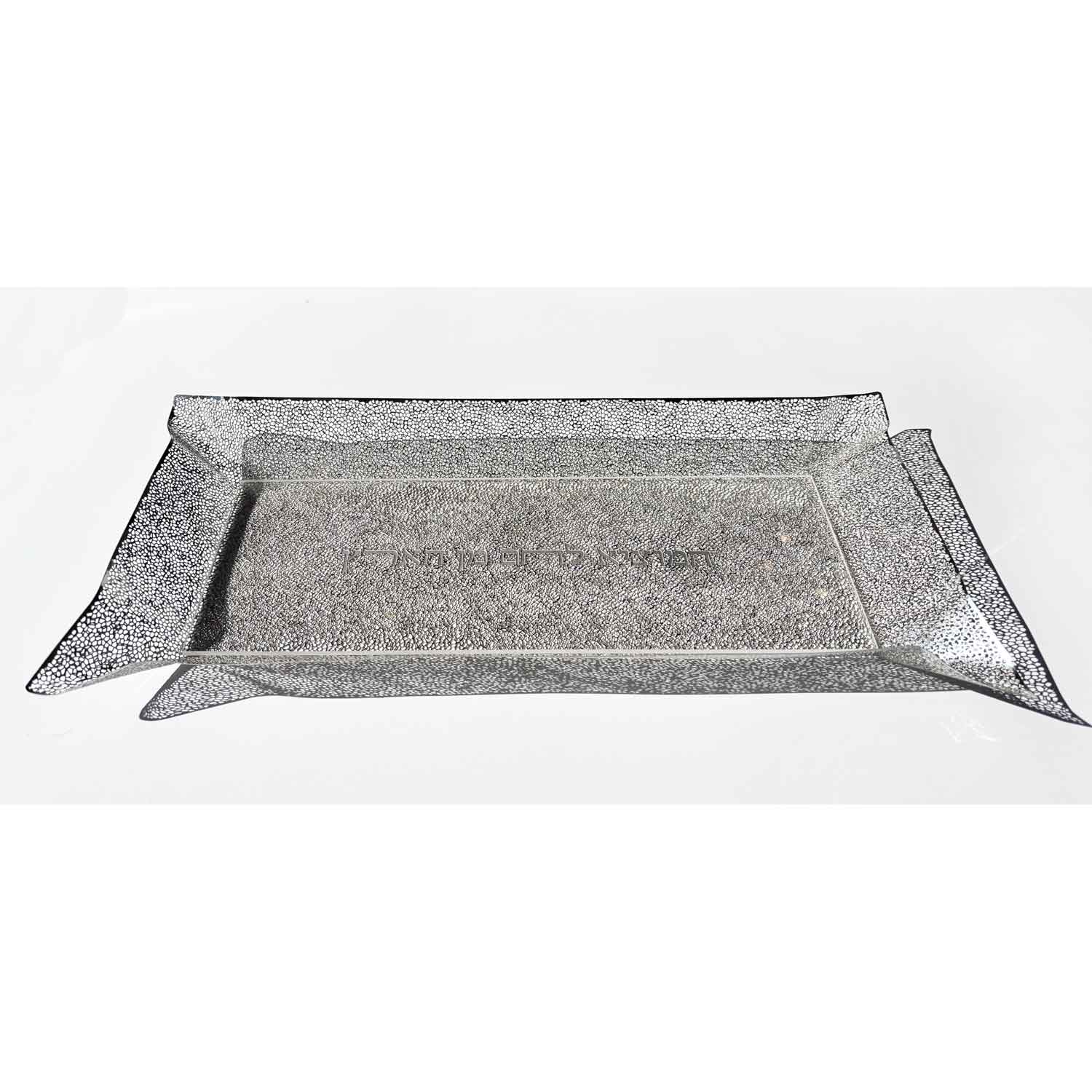 Challah Tray with Hamotzi - Petroff Gallery - Judaica