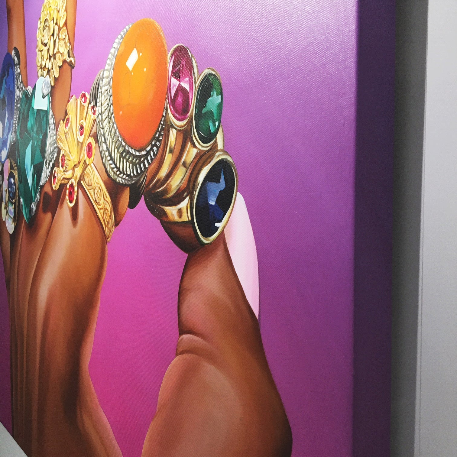 Makes My Day A Little Smoother 48" x 48" - Petroff Gallery -  - Celine Gabrielle - Makes My Day A Little Smoother, 48" x 48"
