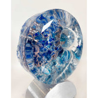 Mini Mandala with Lens Blue - Petroff Gallery - Glass Art