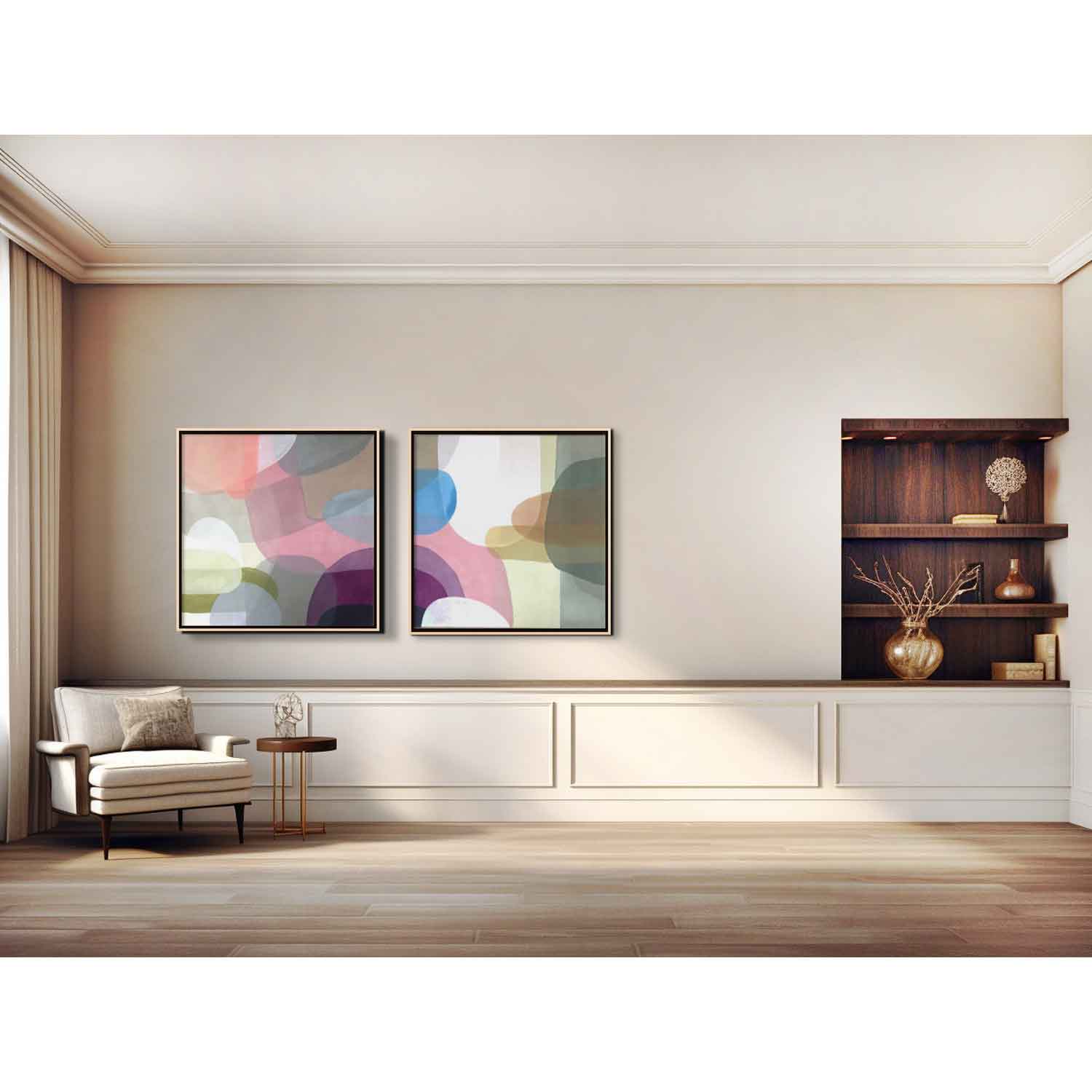(On Hold) Revival 28 36" x 72" Diptych Petroff Gallery