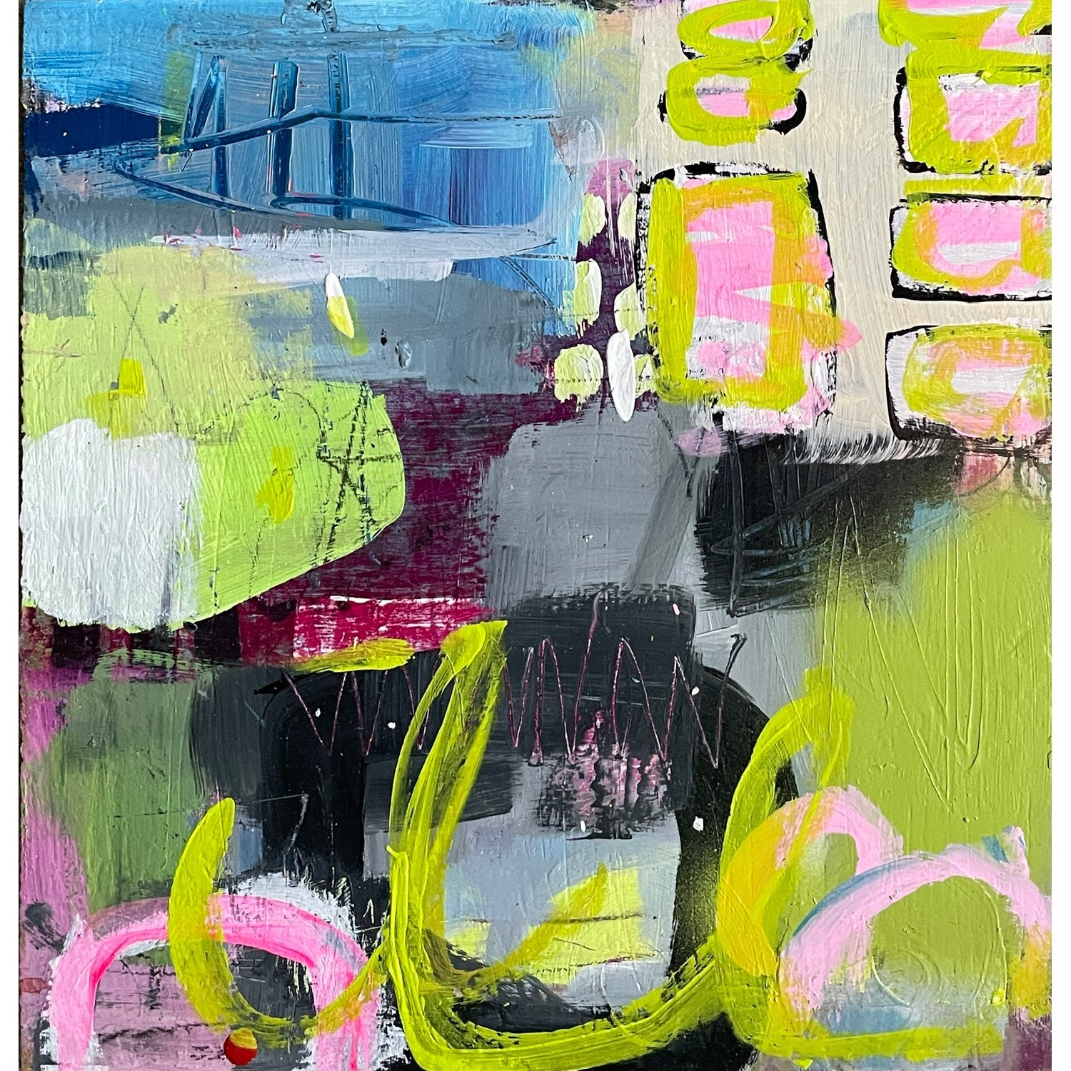 On the Way To the Beach 13" x 13" - Petroff Gallery - Painting