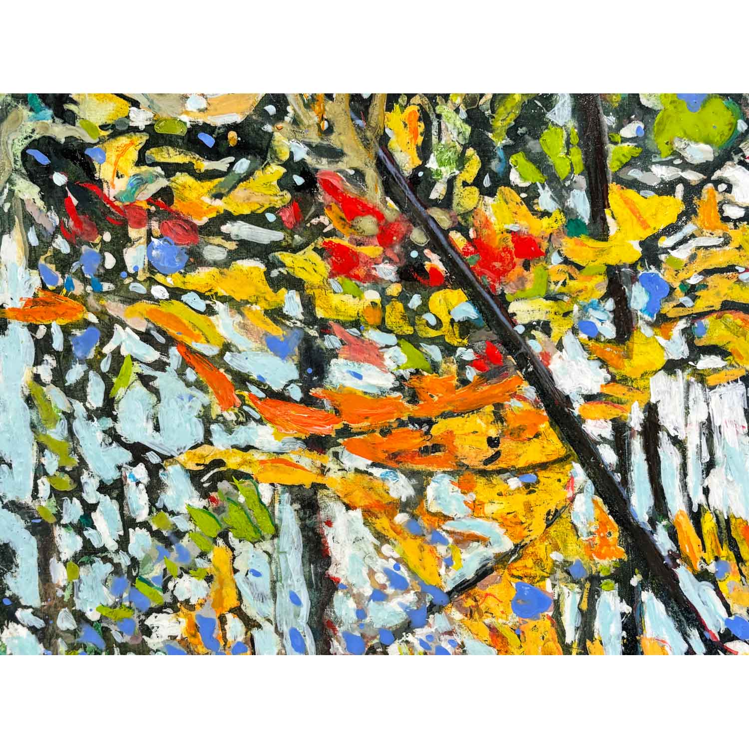 Sweep of October Yellows 14" x 12" - Petroff Gallery - Painting