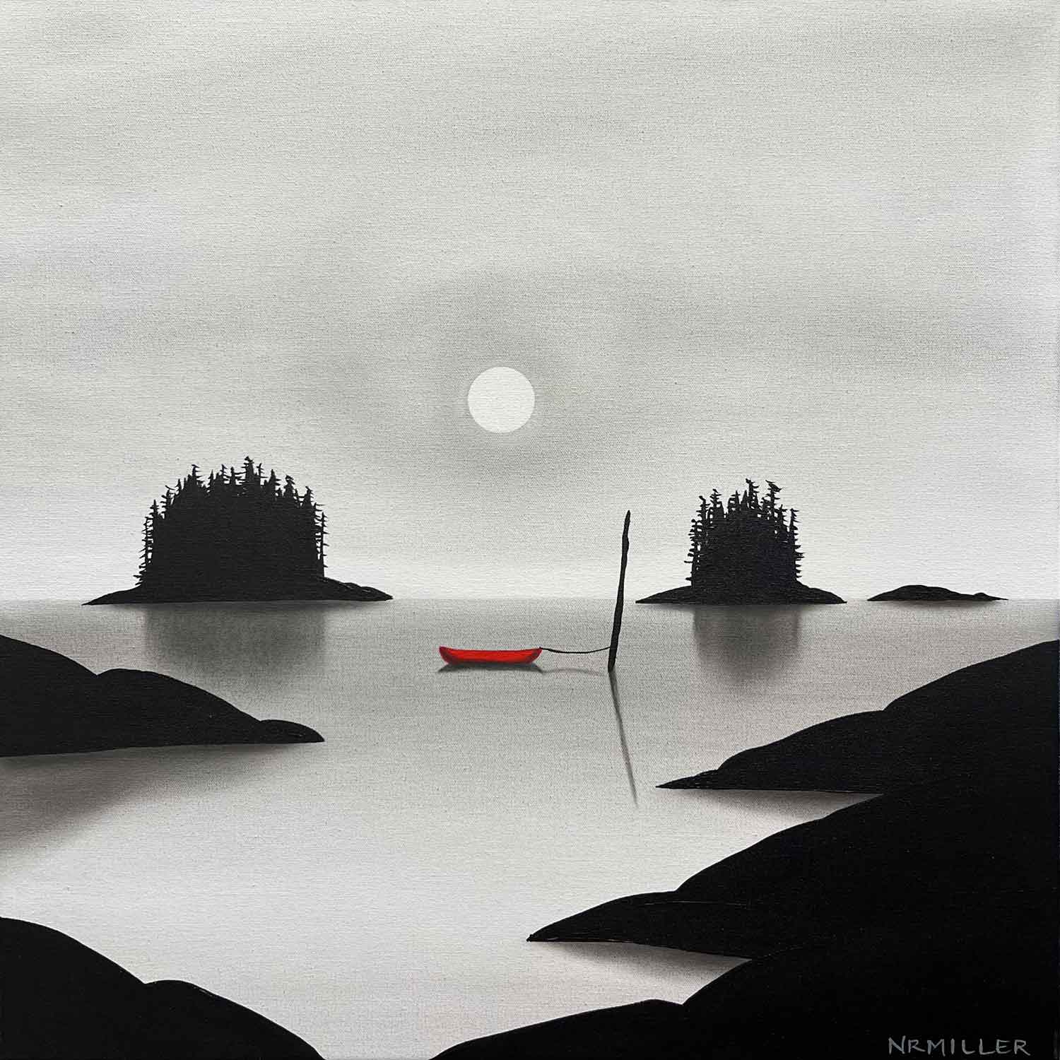 That Summer Moon 24"x24" - Petroff Gallery - Paintings