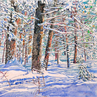 Trail Thru A Blue Sky Day 30" x 30" - Petroff Gallery - Painting