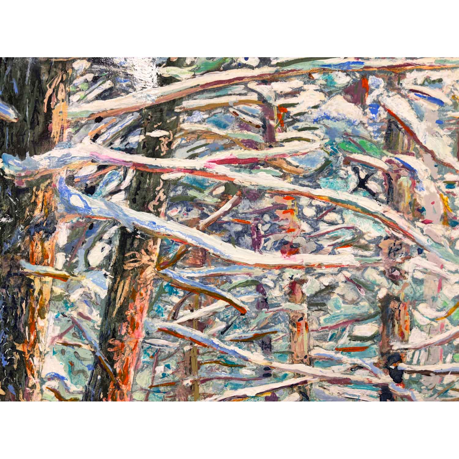 Trail Thru A Blue Sky Day 30" x 30" - Petroff Gallery - Painting
