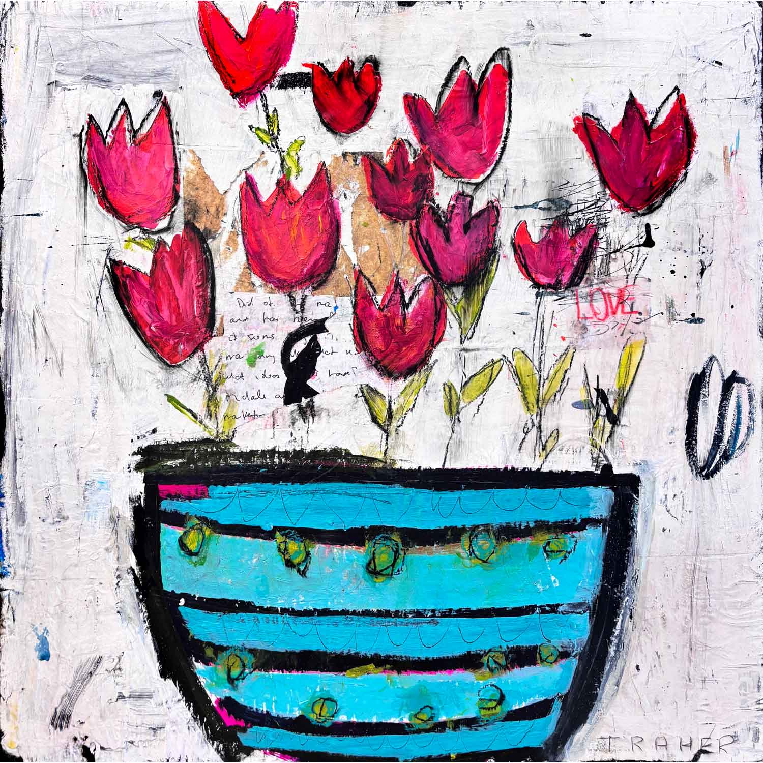 When Love Blooms 24" x 24" - Petroff Gallery - Painting
