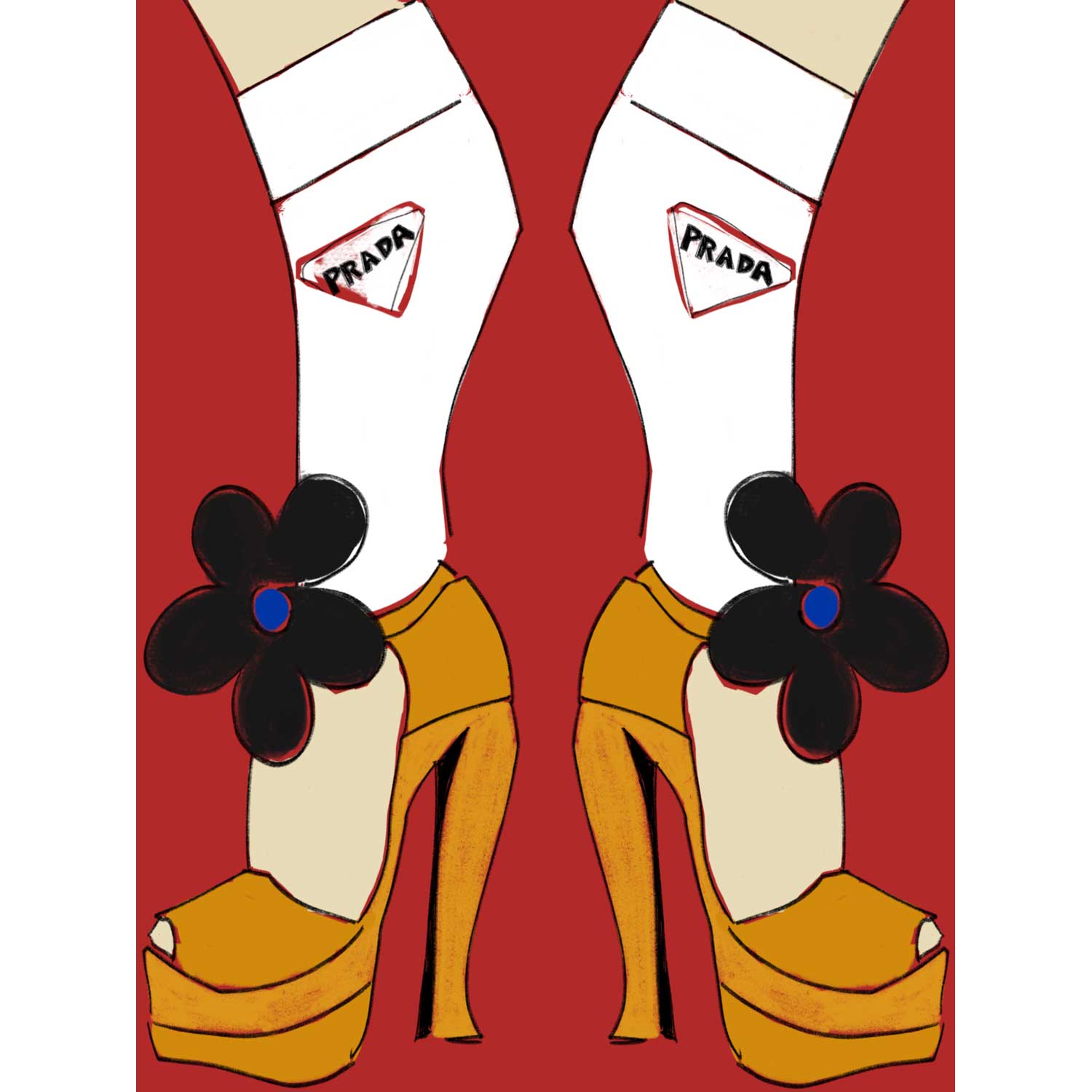 Prada Legs 22" x 18" - Petroff Gallery - Painting