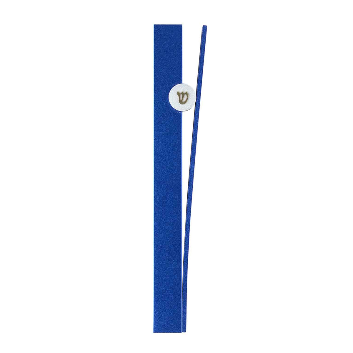 Small V Mezuzah Blue- Petroff Gallery - Judaica