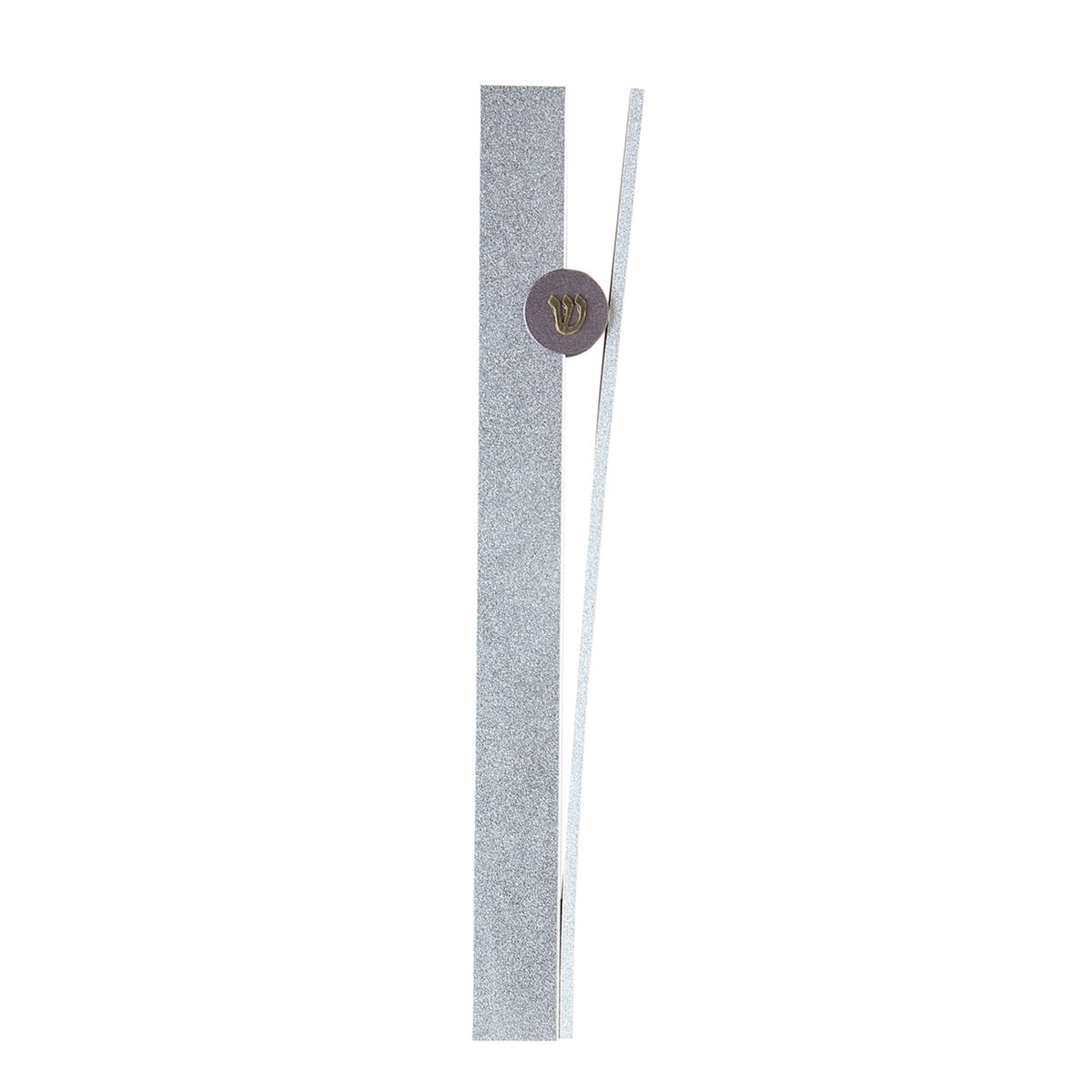 Small V Mezuzah Silver