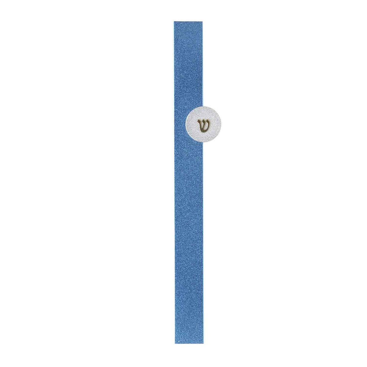 Small P Mezuzah Light Blue - Petroff Gallery -  Dabbah Judaica