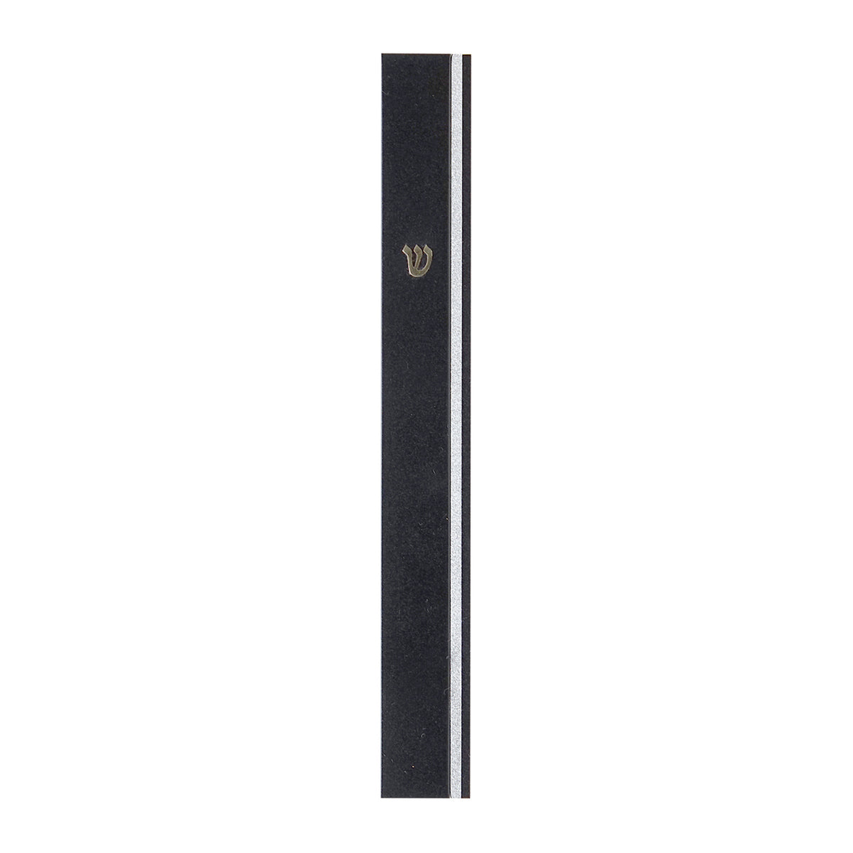 Small Stripe Mezuzah Black - Petroff Gallery - Judaica 