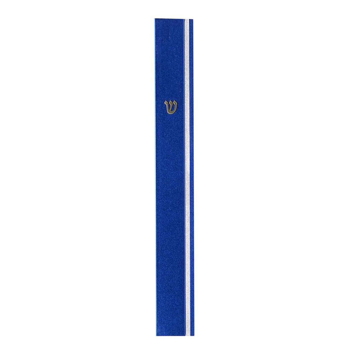 Small Stripe Mezuzah Blue - Petroff Gallery - Judaica 