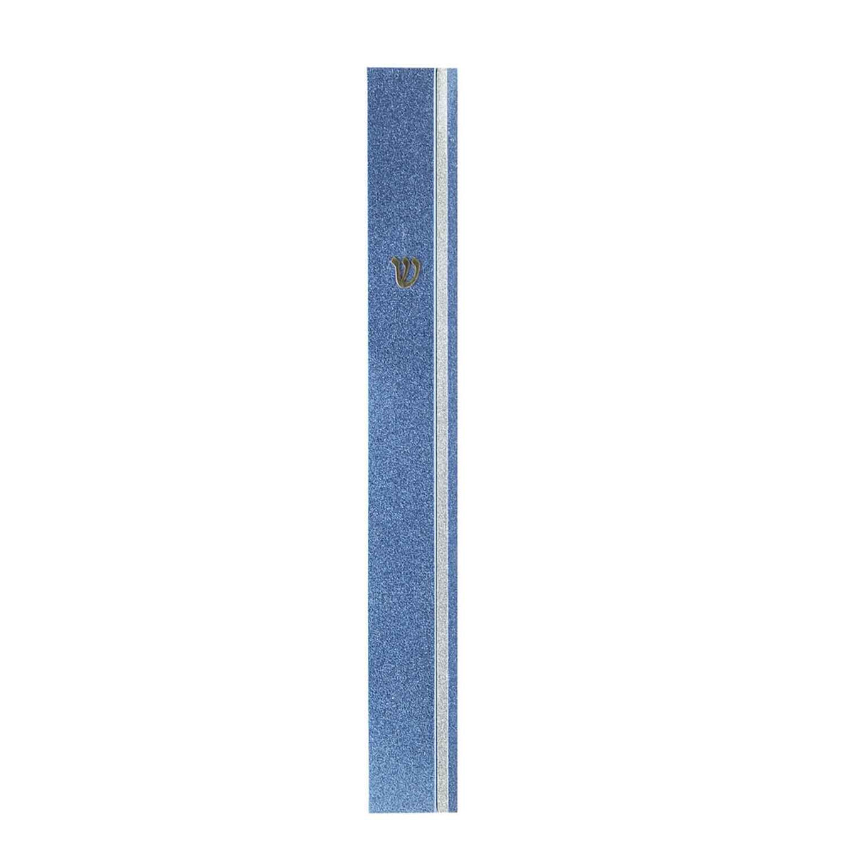 Small Stripe Mezuzah Light Blue - Petroff Gallery - Judaica 