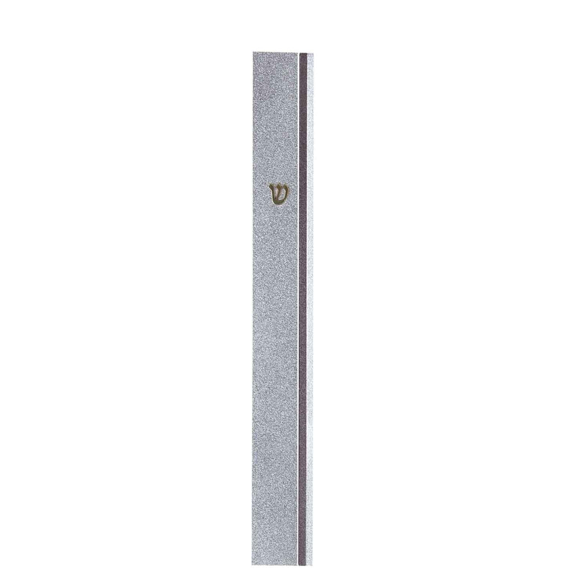 Small Stripe Mezuzah Silver - Petroff Gallery - Judaica 
