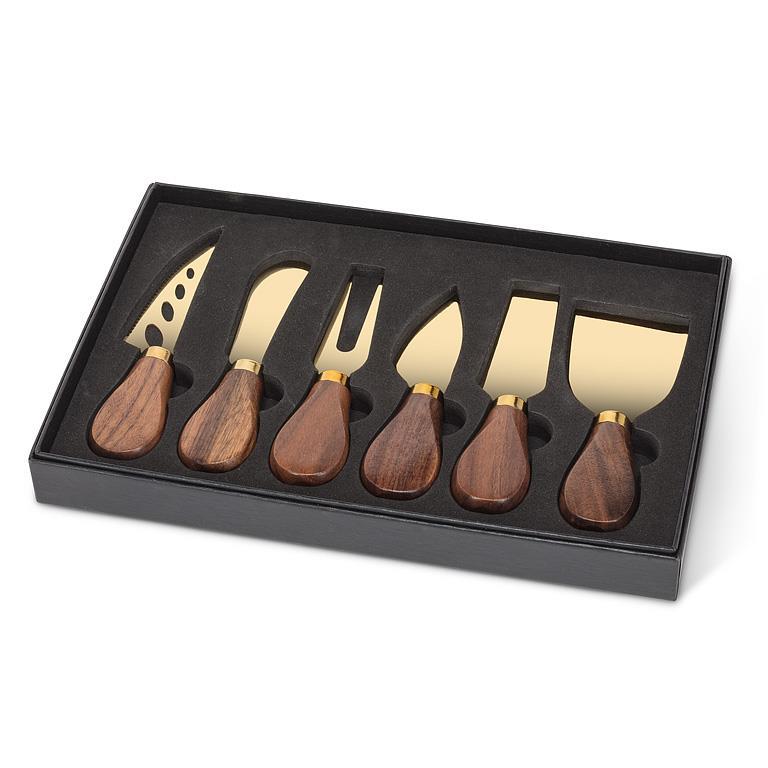 Walnut Handled Cheese Knives Set - Petroff Gallery - Tableware