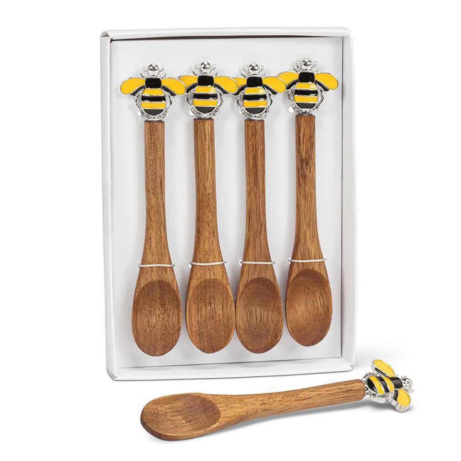 Wood Bee Small Spoons Set - Petroff Gallery