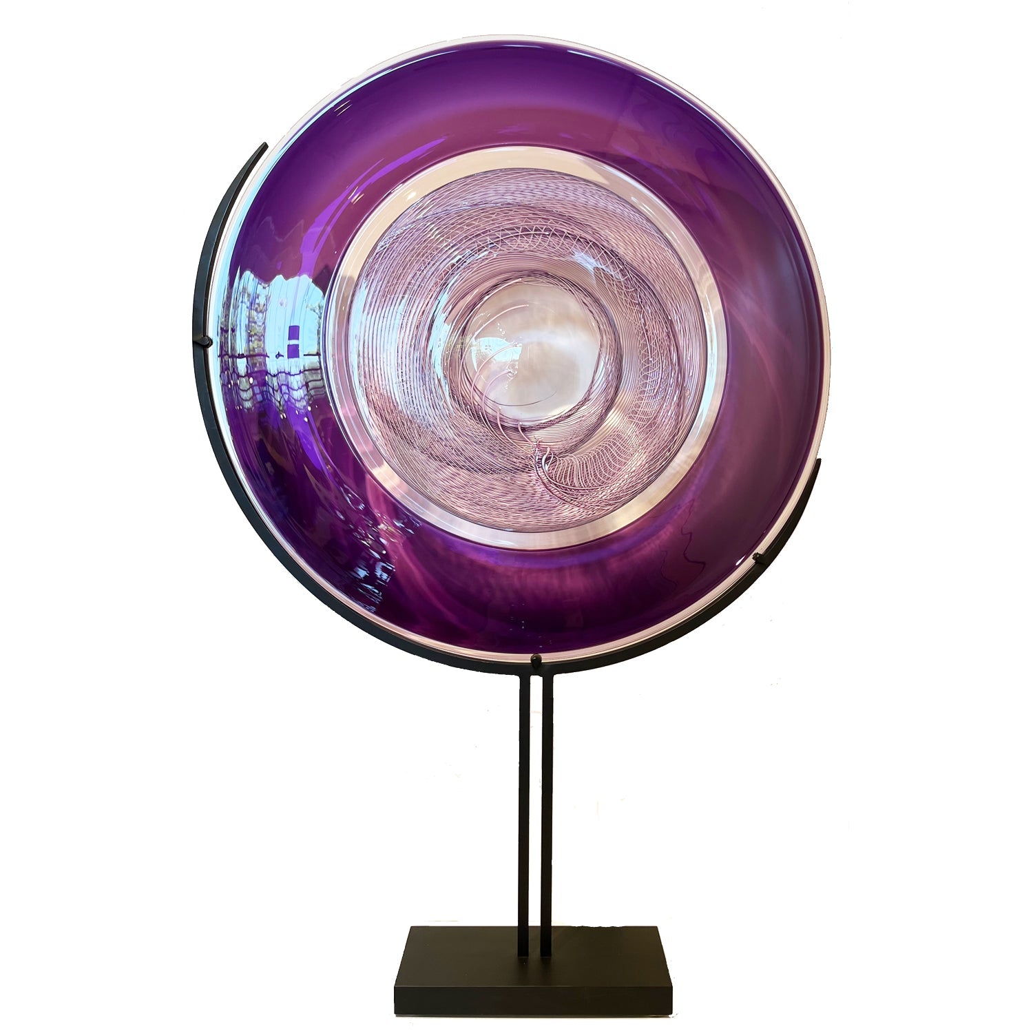 29" Amethyst Rondelle - Petroff Gallery - Glass Art