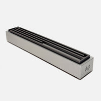 Mezuzah Silver and Dark Grey - Petroff Gallery - Judaica