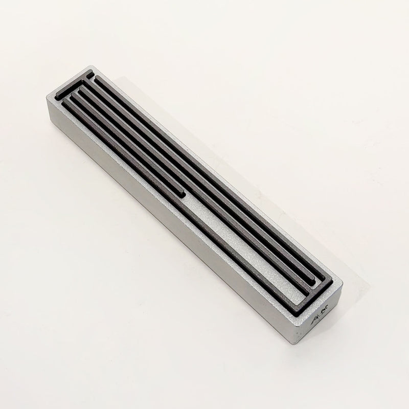Mezuzah Silver and Dark Grey - Petroff Gallery - Judaica