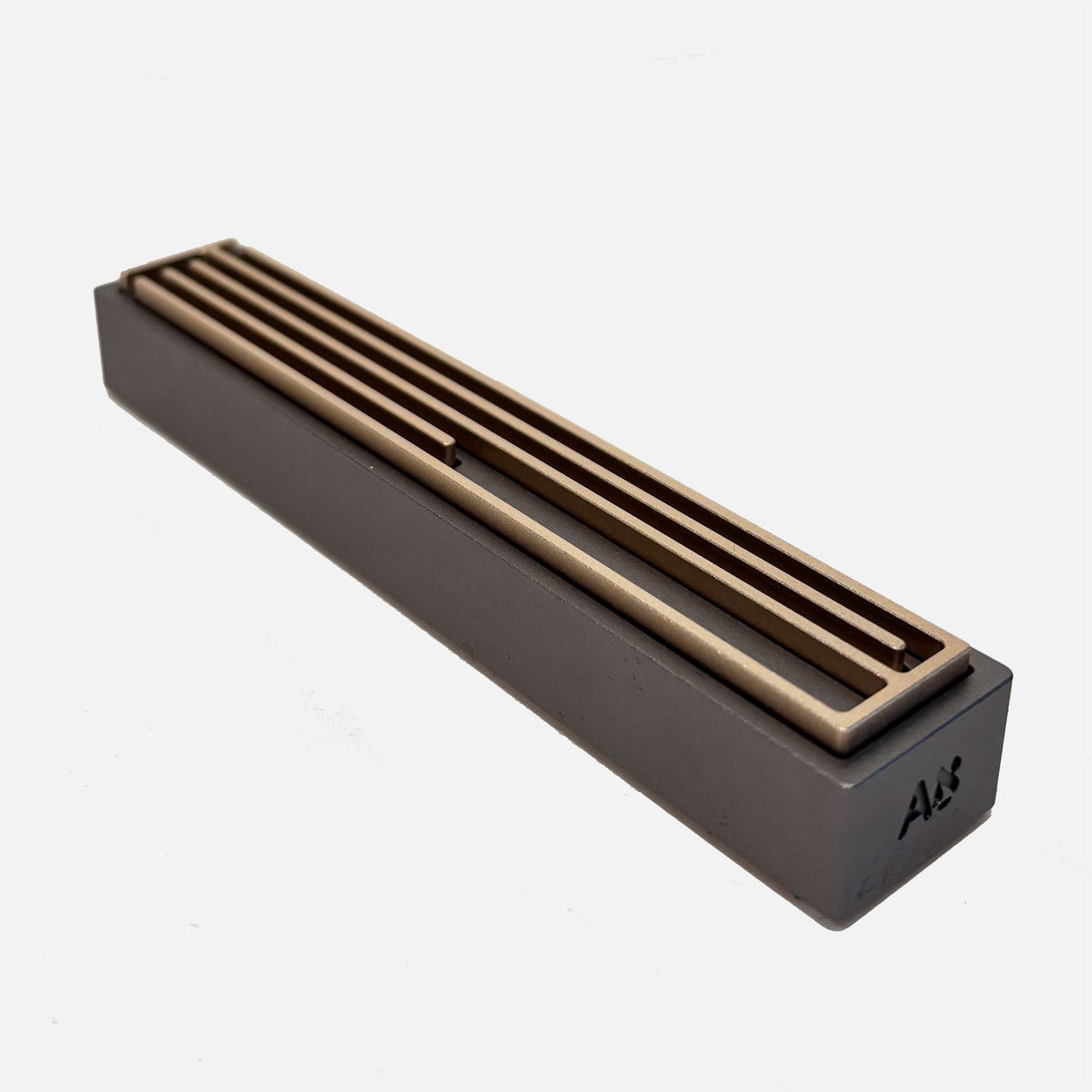 Mezuzah Gold and Dark Grey - Petroff Gallery - Judaica