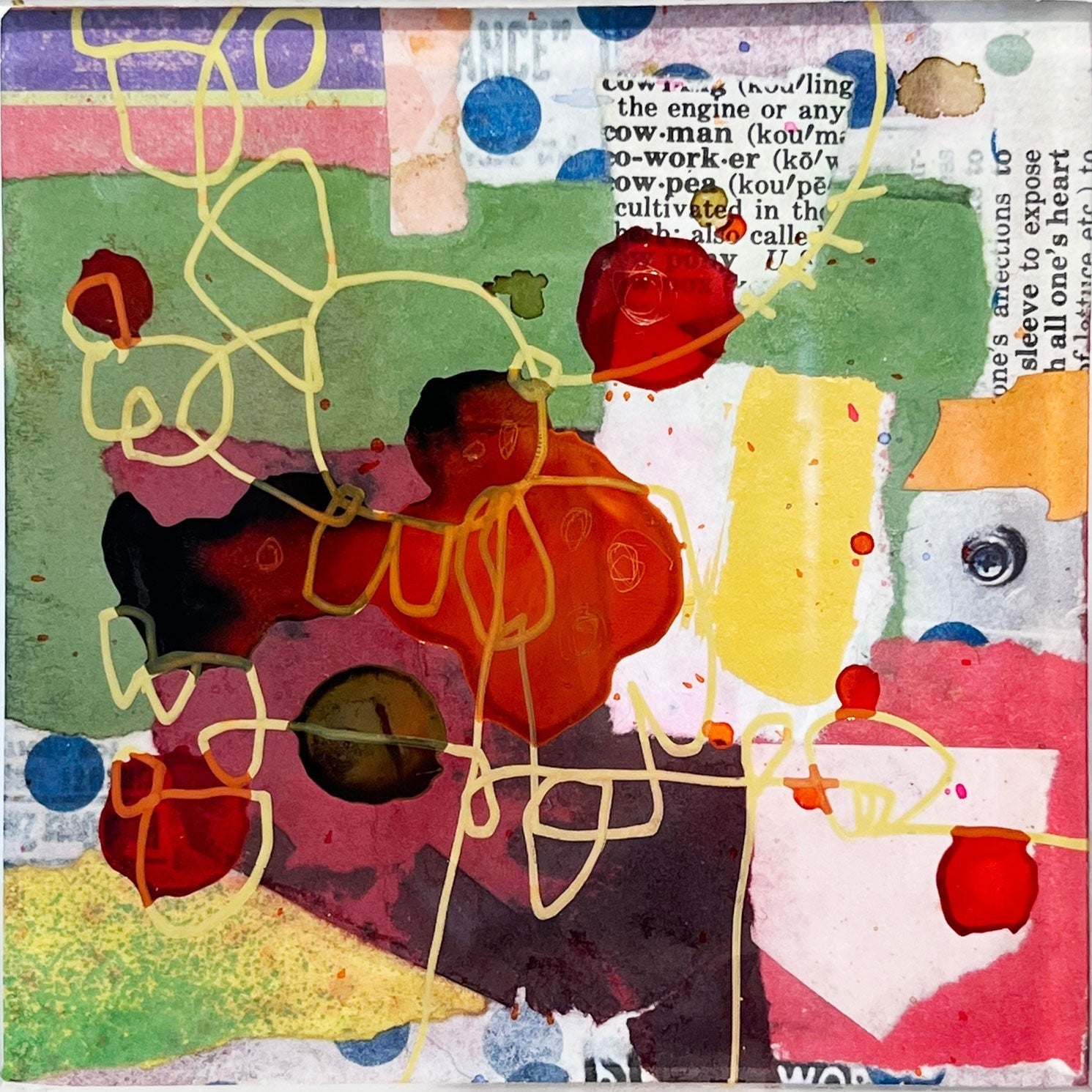 4" square tile - Petroff Gallery - Glass Art