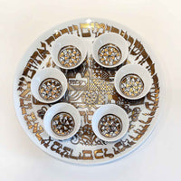 Gold Passover Plate Pithom Dides - Petroff Gallery - Judaica