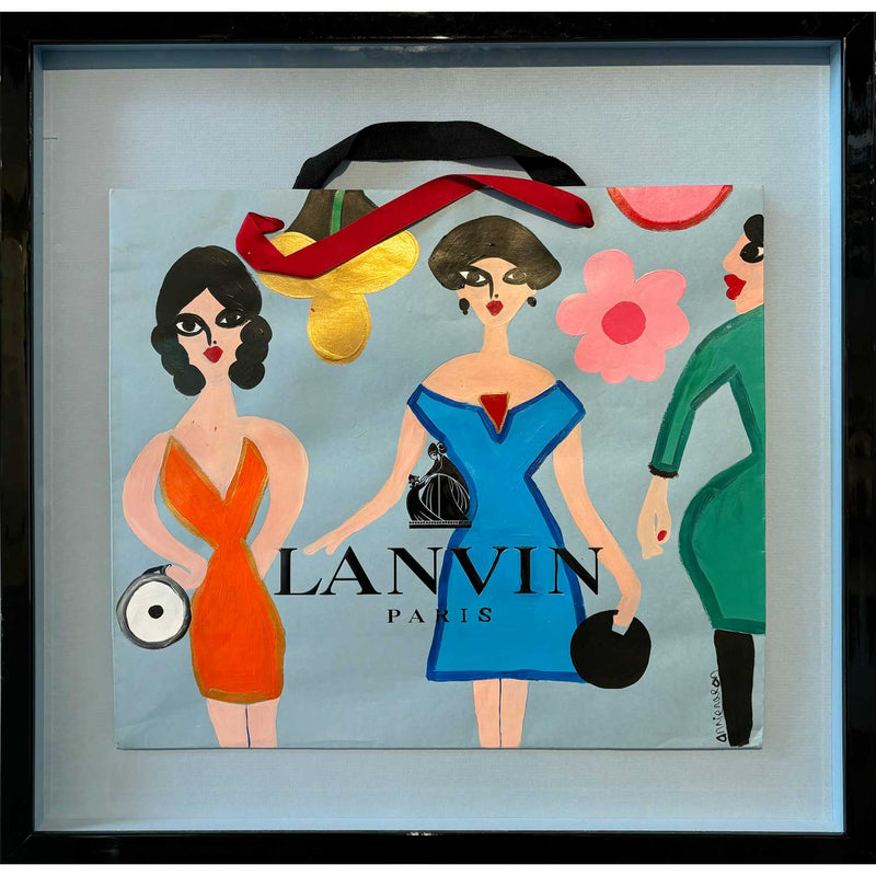 60's Lanvin Ladies 22" x 21" - Petroff Gallery -  - Annie Naranian - 60's Lanvin Ladie,s 22" x 21"