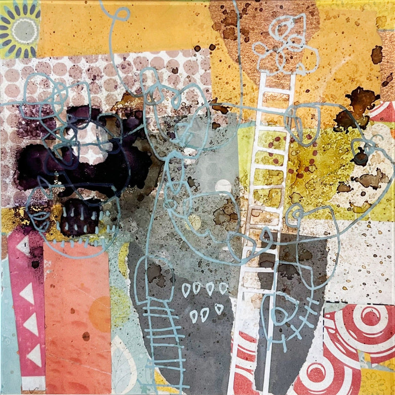 6" square plate - Petroff Gallery -  - Julie Bell - 6" square plate