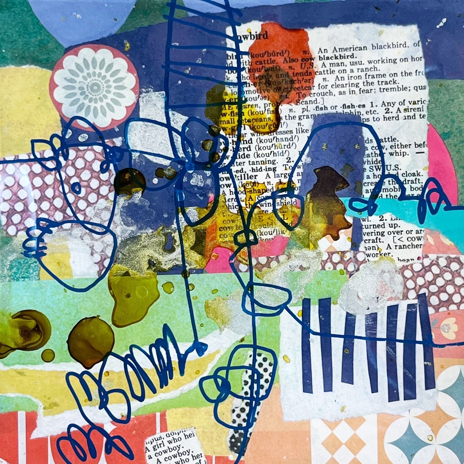 6" square plate - Petroff Gallery -  - Julie Bell - 6" square plate