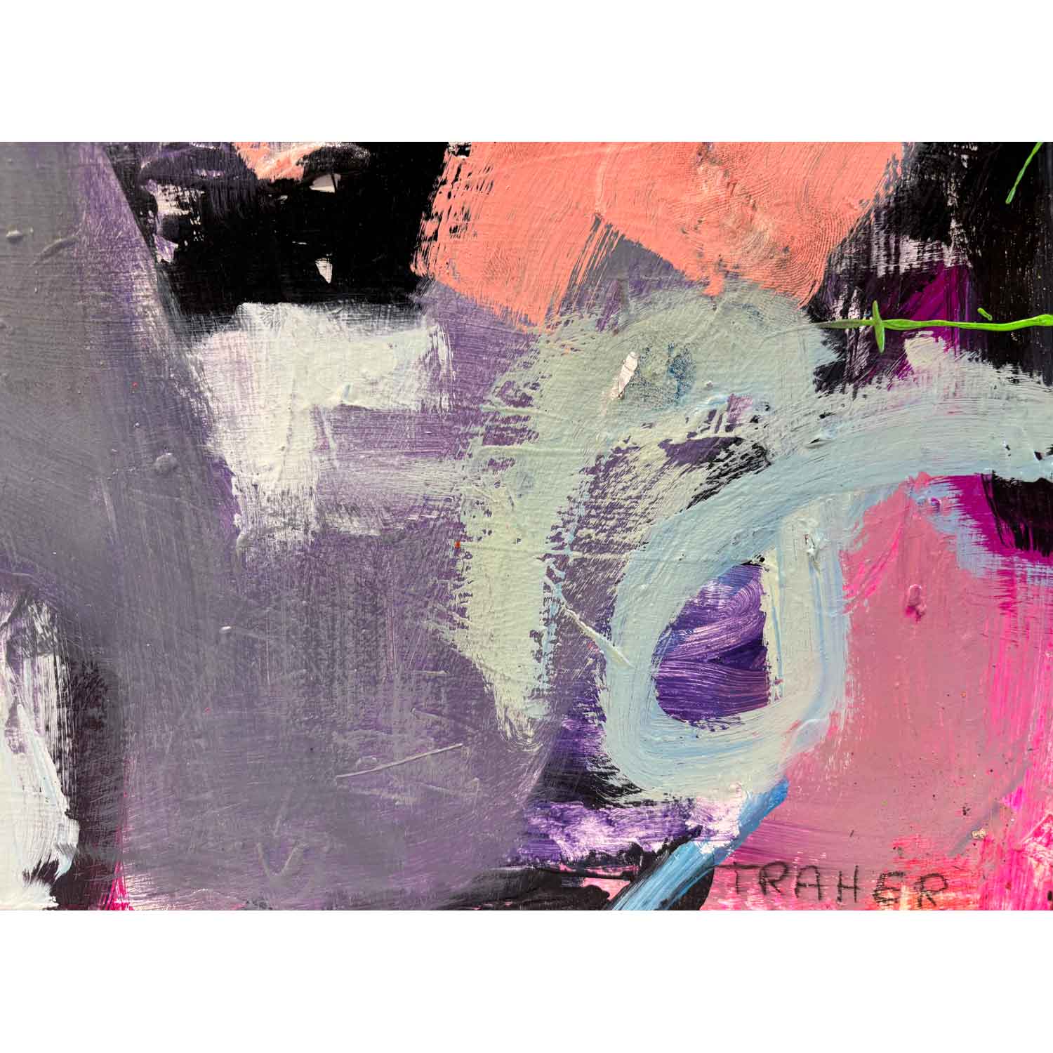 A Circle Back In Time 16" x 16" detail 2 - Petroff Gallery - Painting