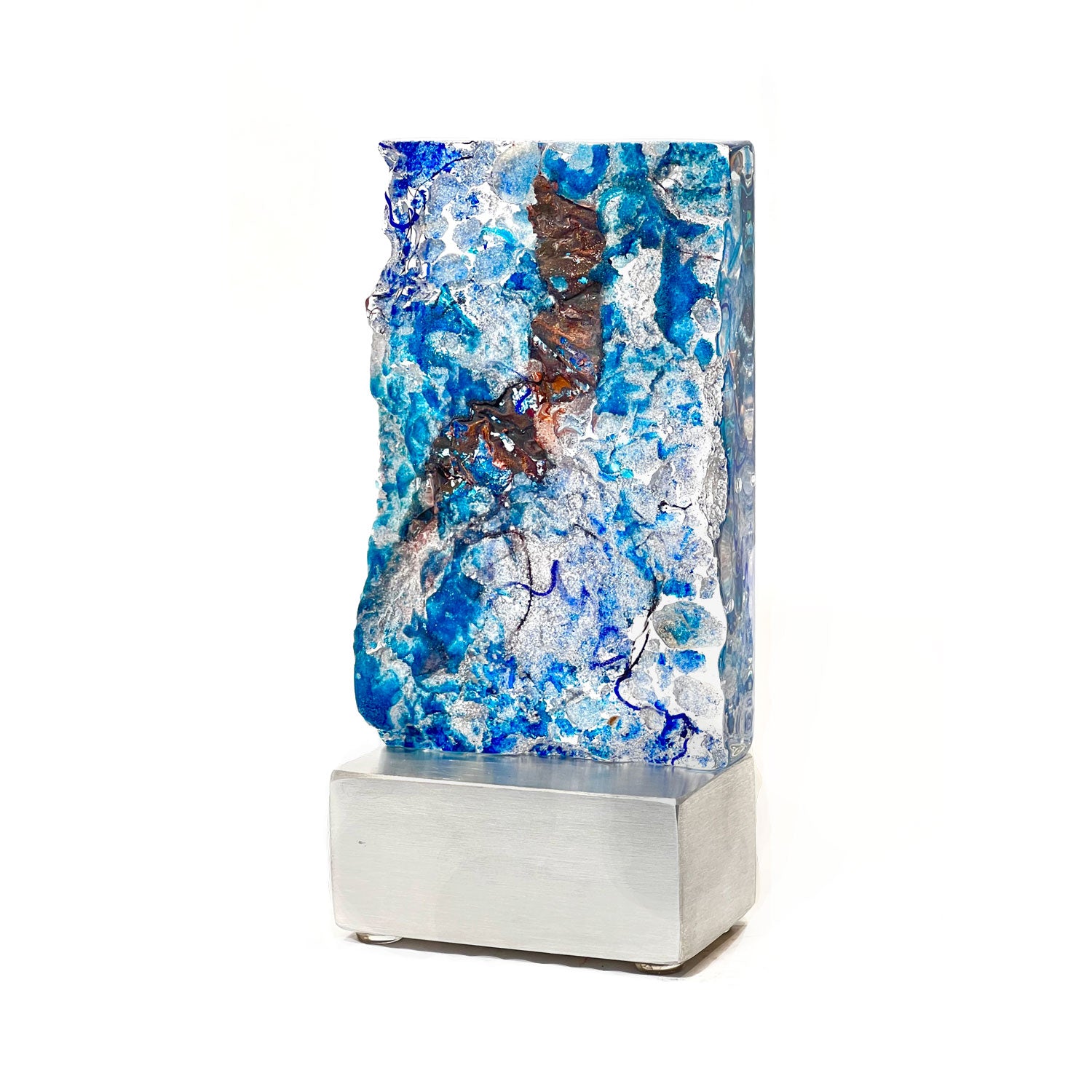 Blue Tower - Petroff Gallery - Glass Art