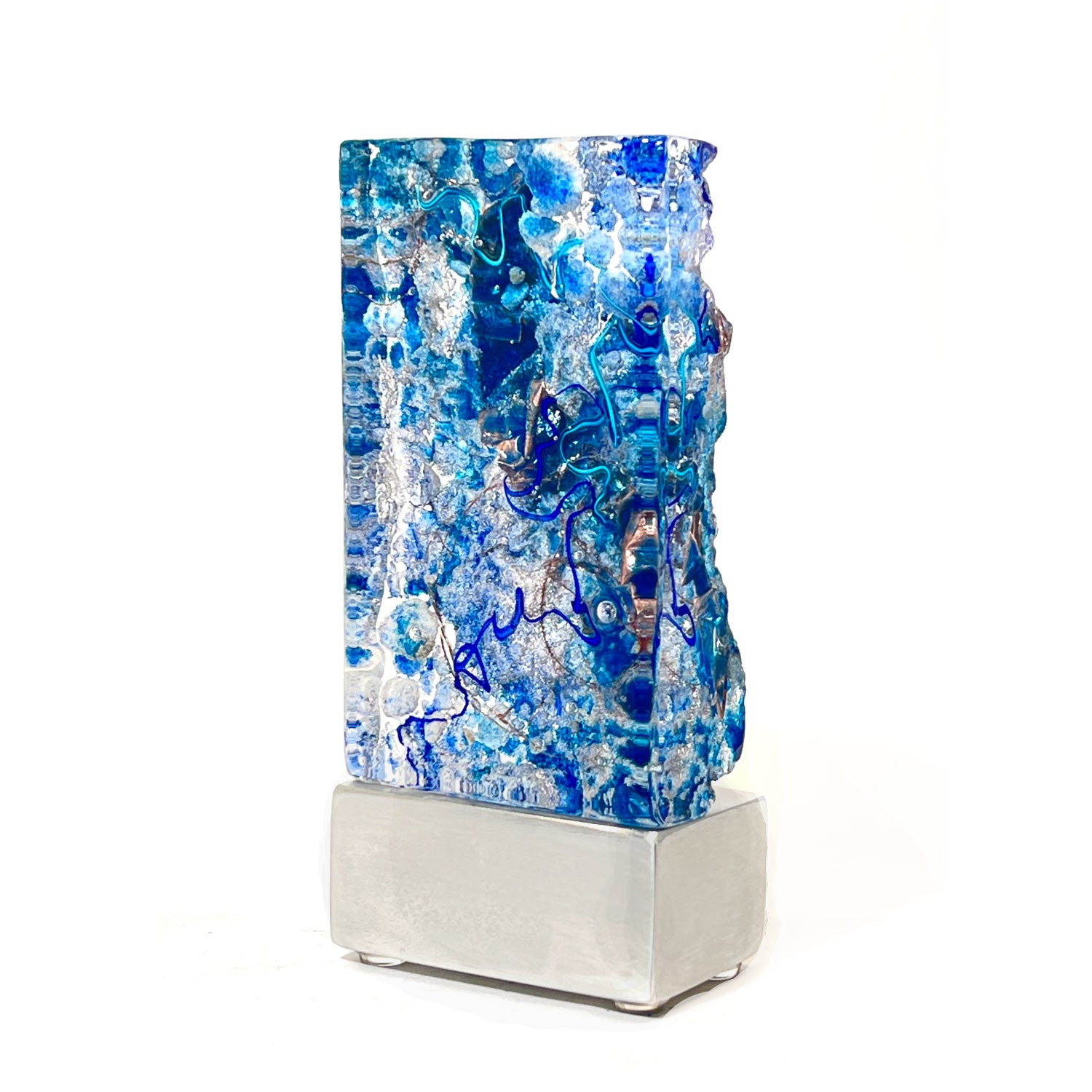 Blue Tower - Petroff Gallery - Glass Art