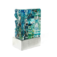 Aqua Blue Tower - Petroff Gallery - Glass Art