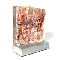 Aurora Pink with Copper Mesh - Petroff Gallery - Glass Art