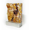 Gold Topaz with Copper Mesh - Petroff Gallery - Glass Art